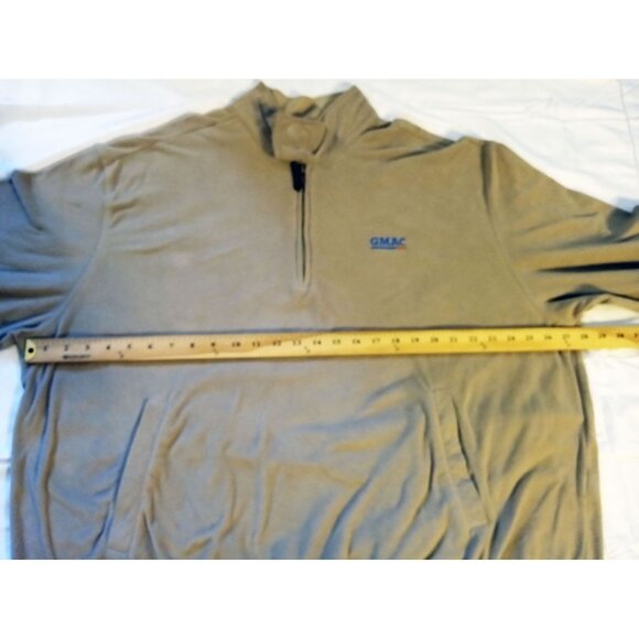 1/4 Zip Pullover Sweatshirt Mens Size XL Izod International Tour GMAC Beige - Picture 5 of 13